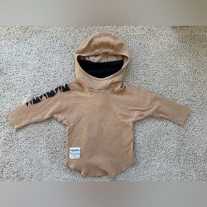 Nununu ninja hoodie with raw edge 2-3T